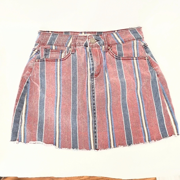 Indigo Rein Dresses & Skirts - Indigo Rein striped denim skirt size 3